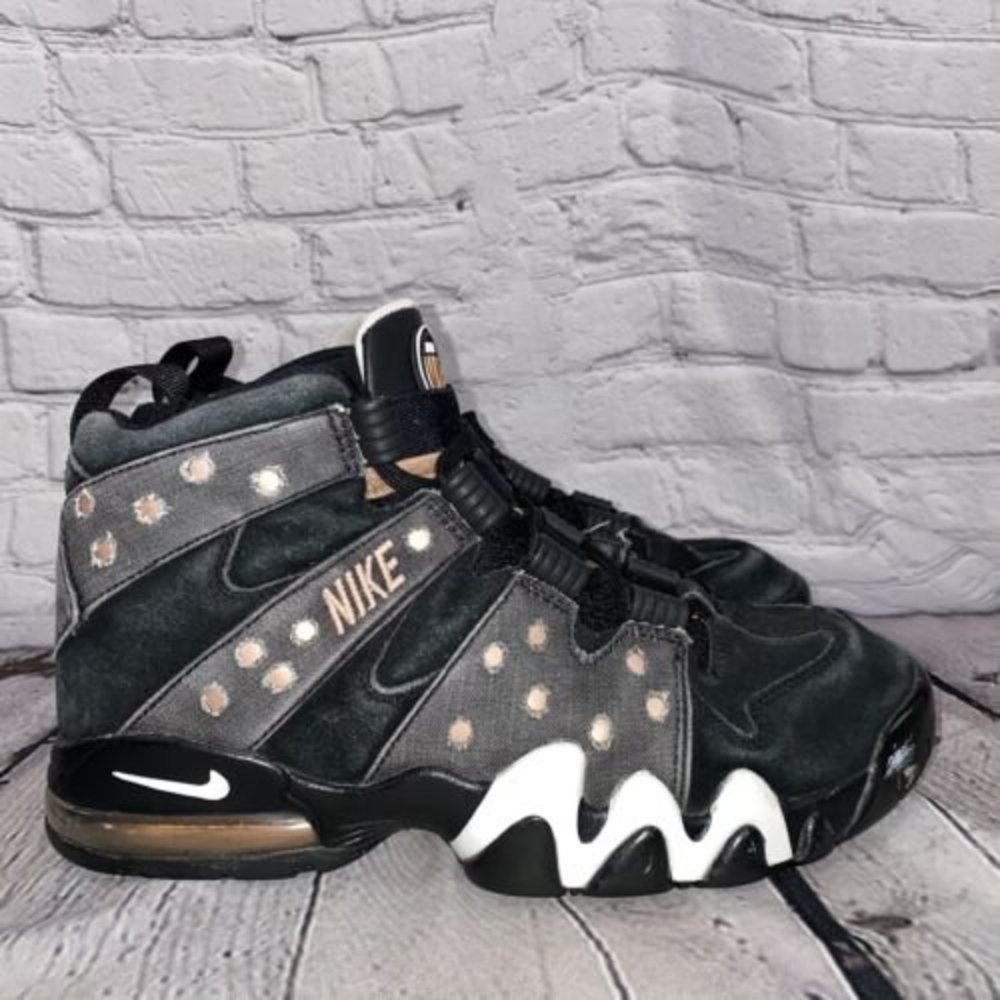 Nike Air Max2 CB 94 Men's Size 9.5 Black Gray Denim Suede Sneakers (305440-004)